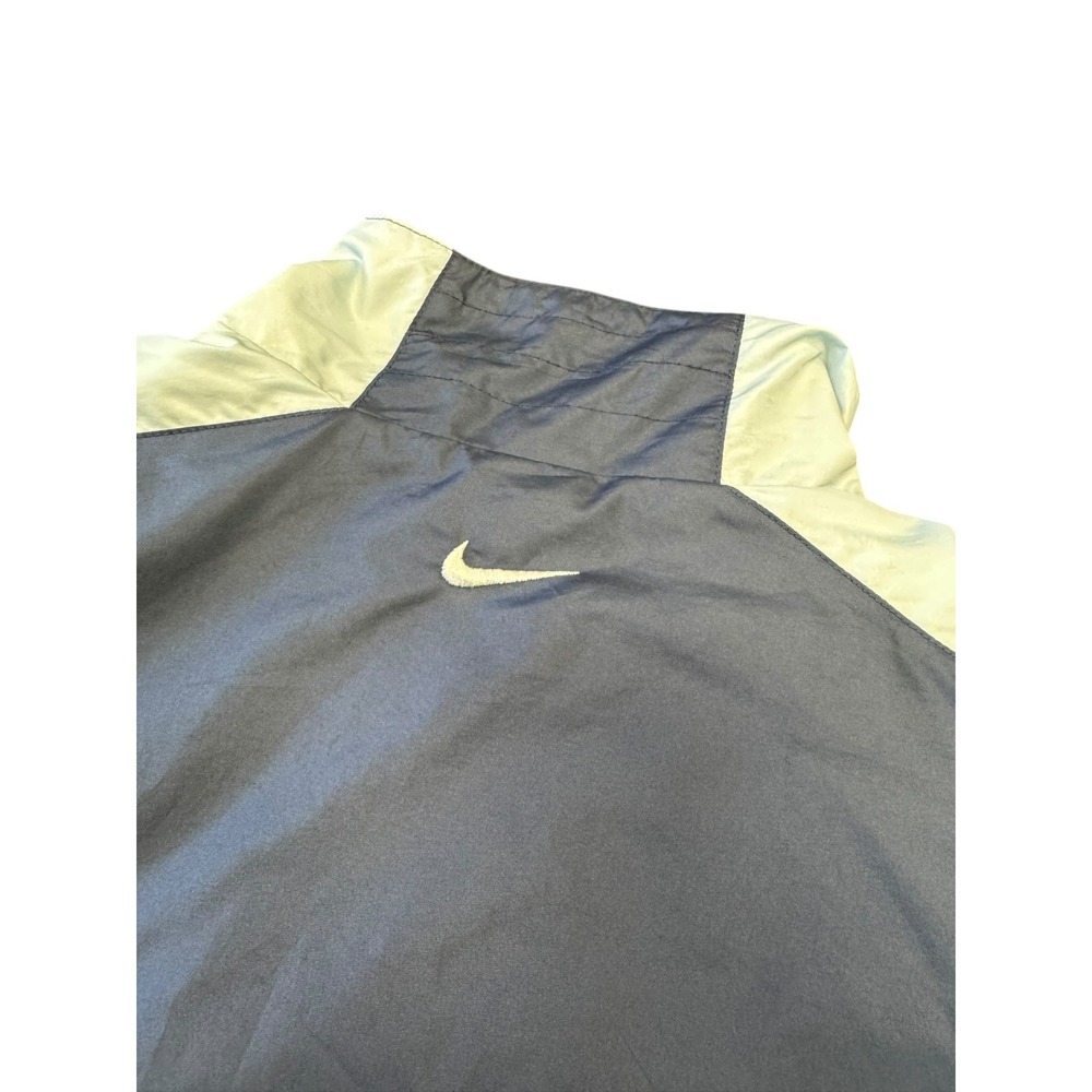 Vintage 90s Nike Kids Windbreaker Jacket Navy Colorblock Full Zip Youth L 12-14 - Picture 3 of 7